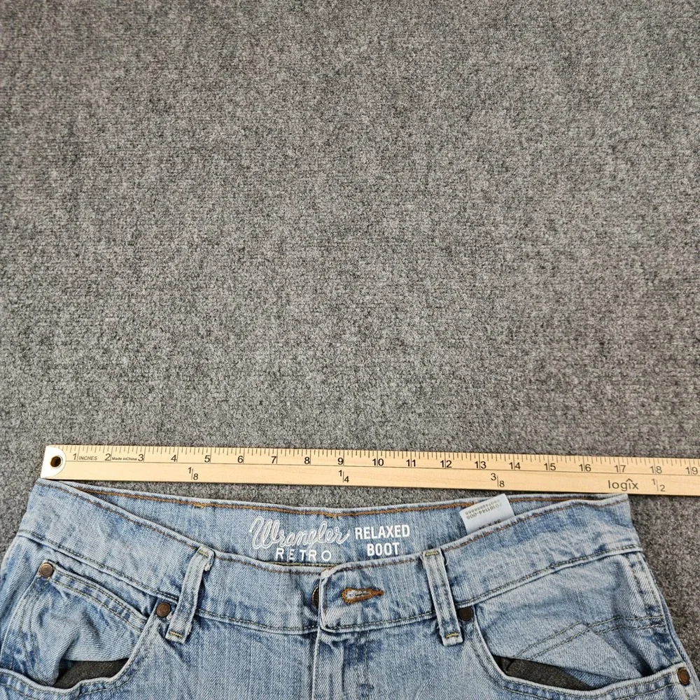 Wrangler Retro Relaxed Boot Jeans Mens 34x34 Light Wash Denim 10WRT20CR